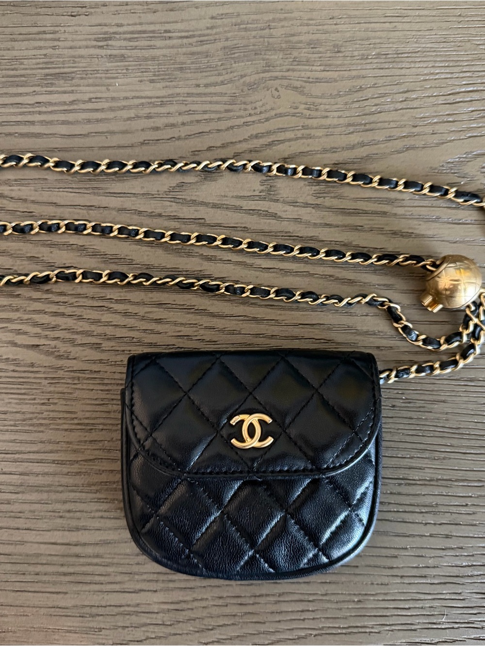 Chanel Black Quilted Lambskin Mini Pearl Crush Belt Bag - Picture 4 of 12